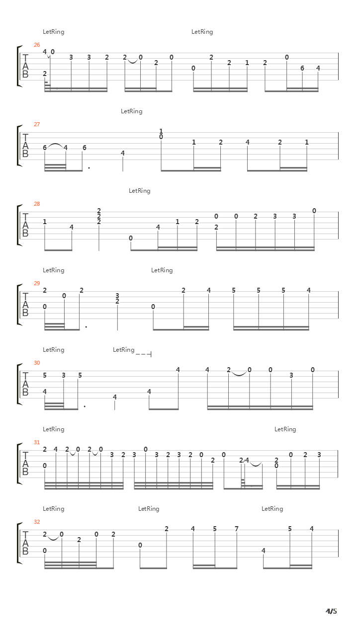 The Rodrigo Guitar Concerto 2nd Movement Mon Amour吉他谱