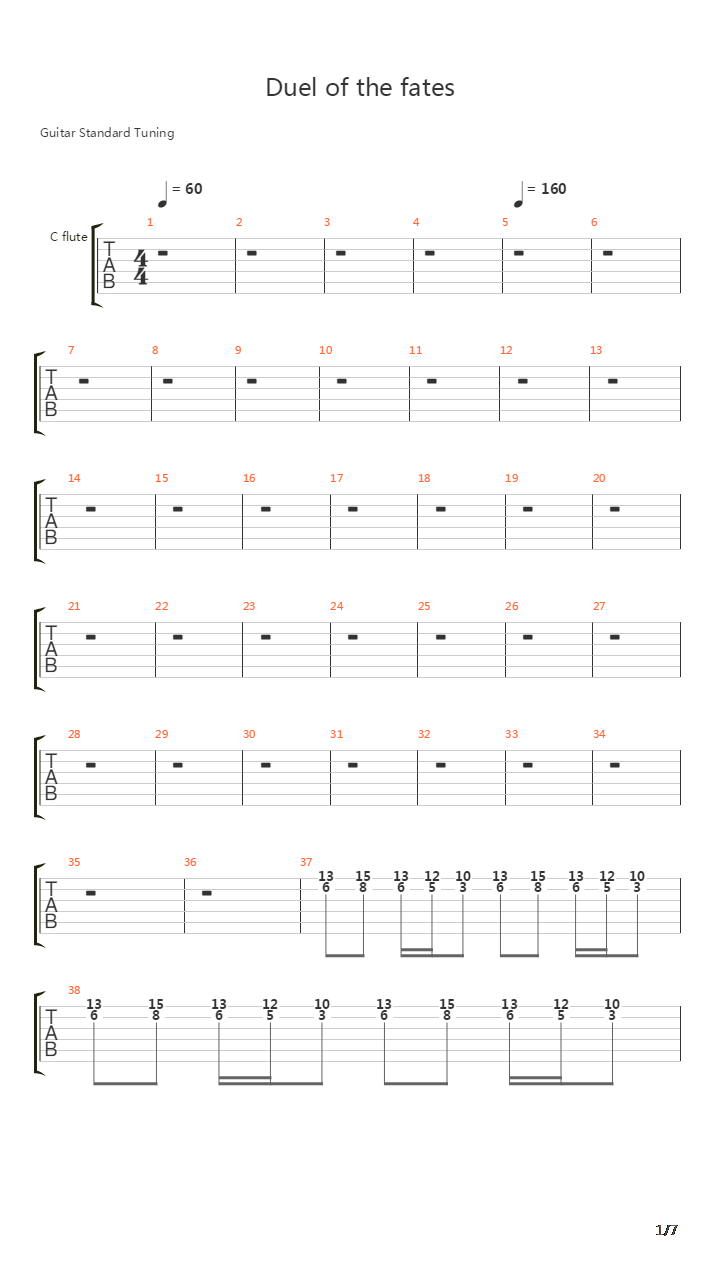 Duel Of The Fates吉他谱