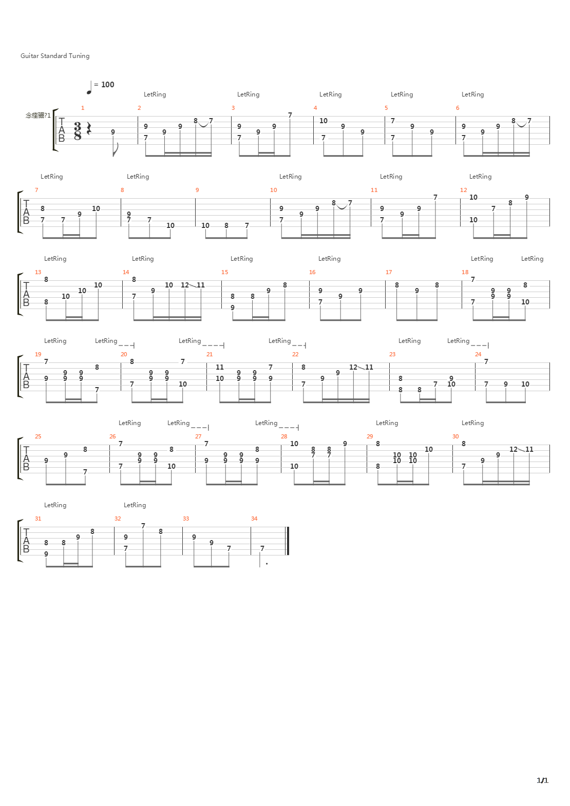 Hedwigs Theme吉他谱