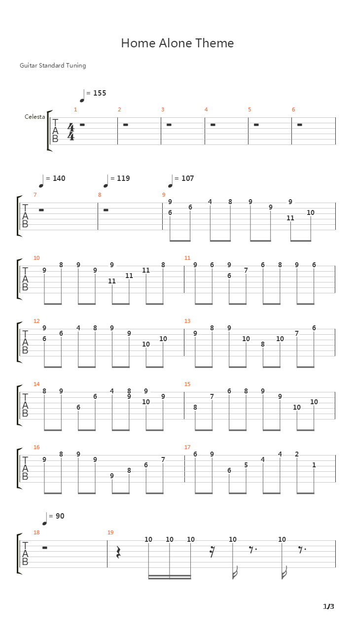 Home Alone Main Title吉他谱