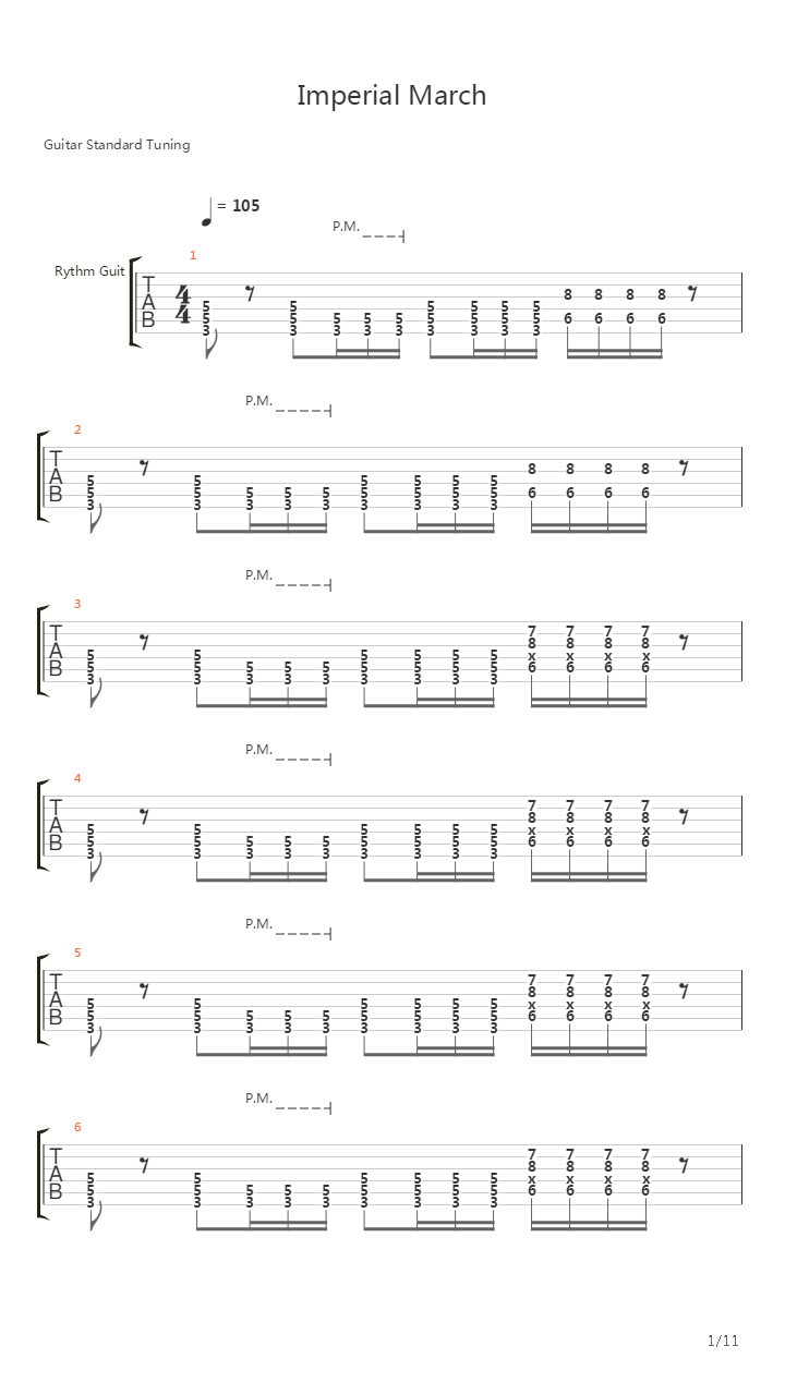 The Imperial March吉他谱