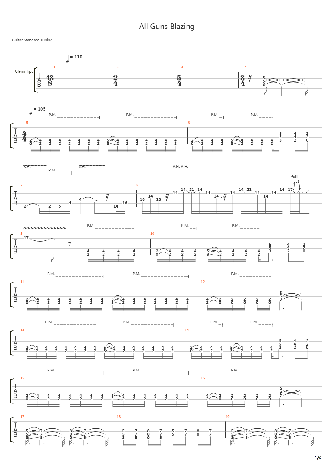 All Guns Blazing吉他谱