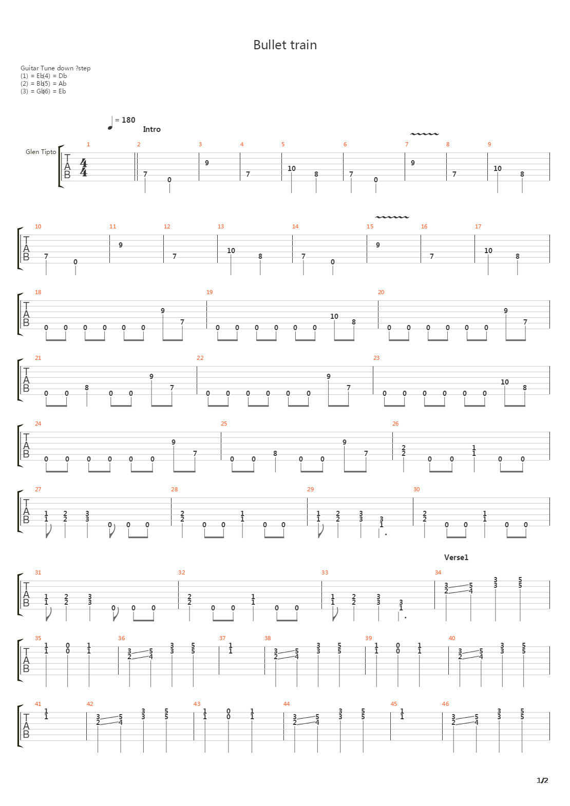 Bullet Train吉他谱