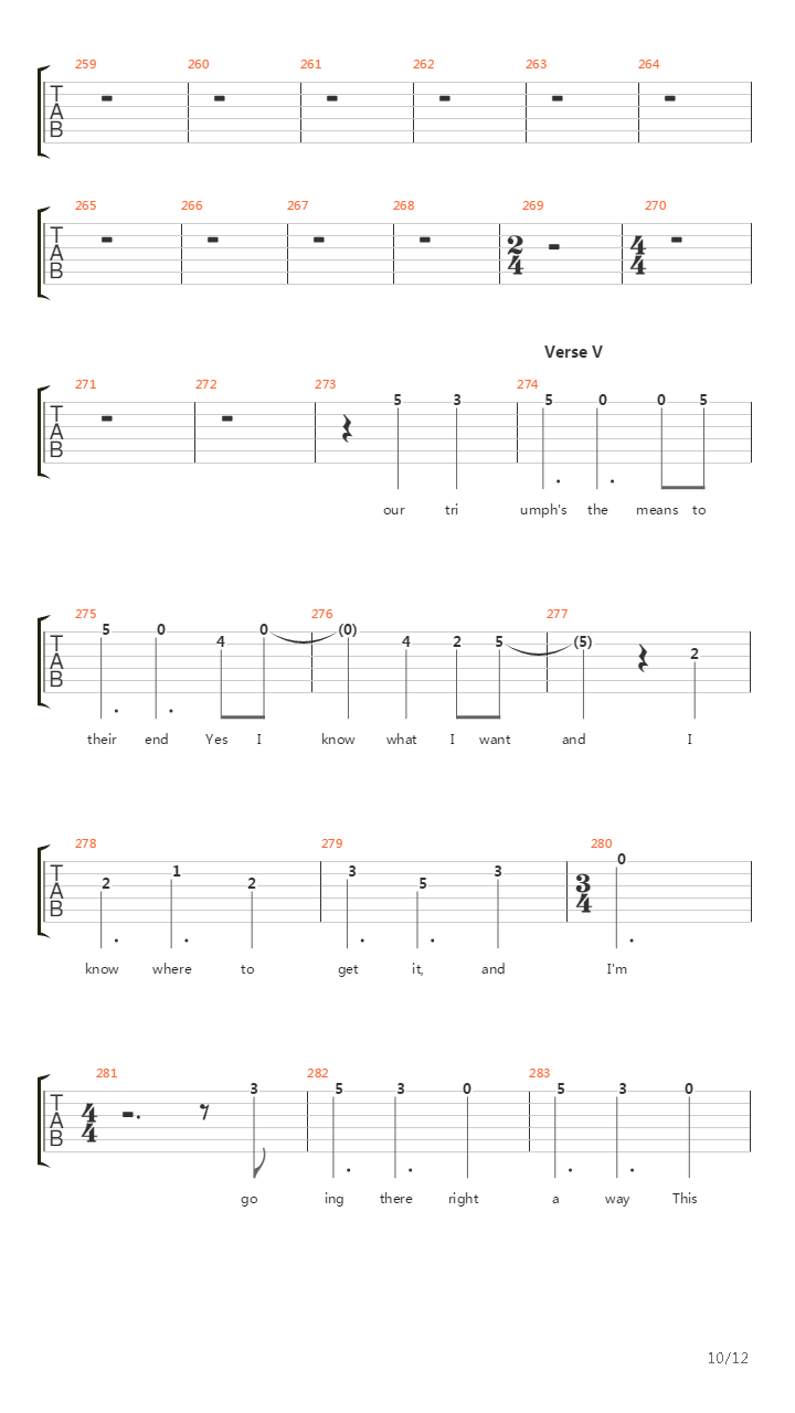 Call For The Priest吉他谱