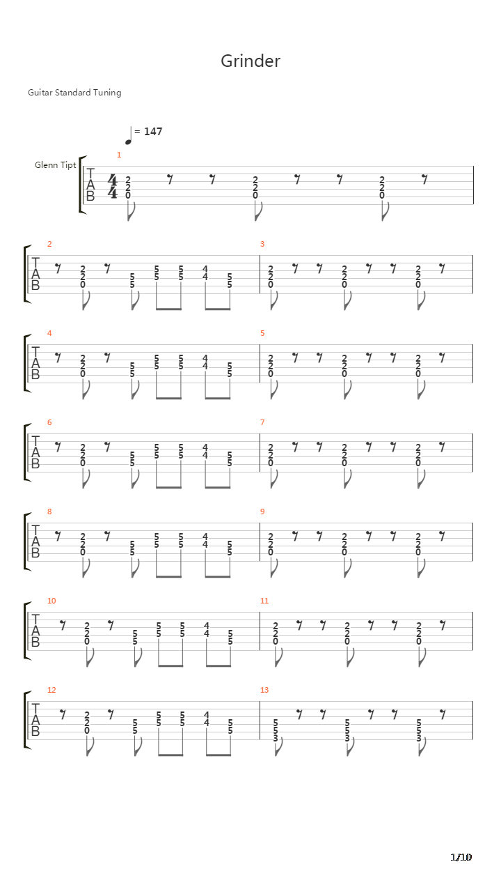 Grinder吉他谱