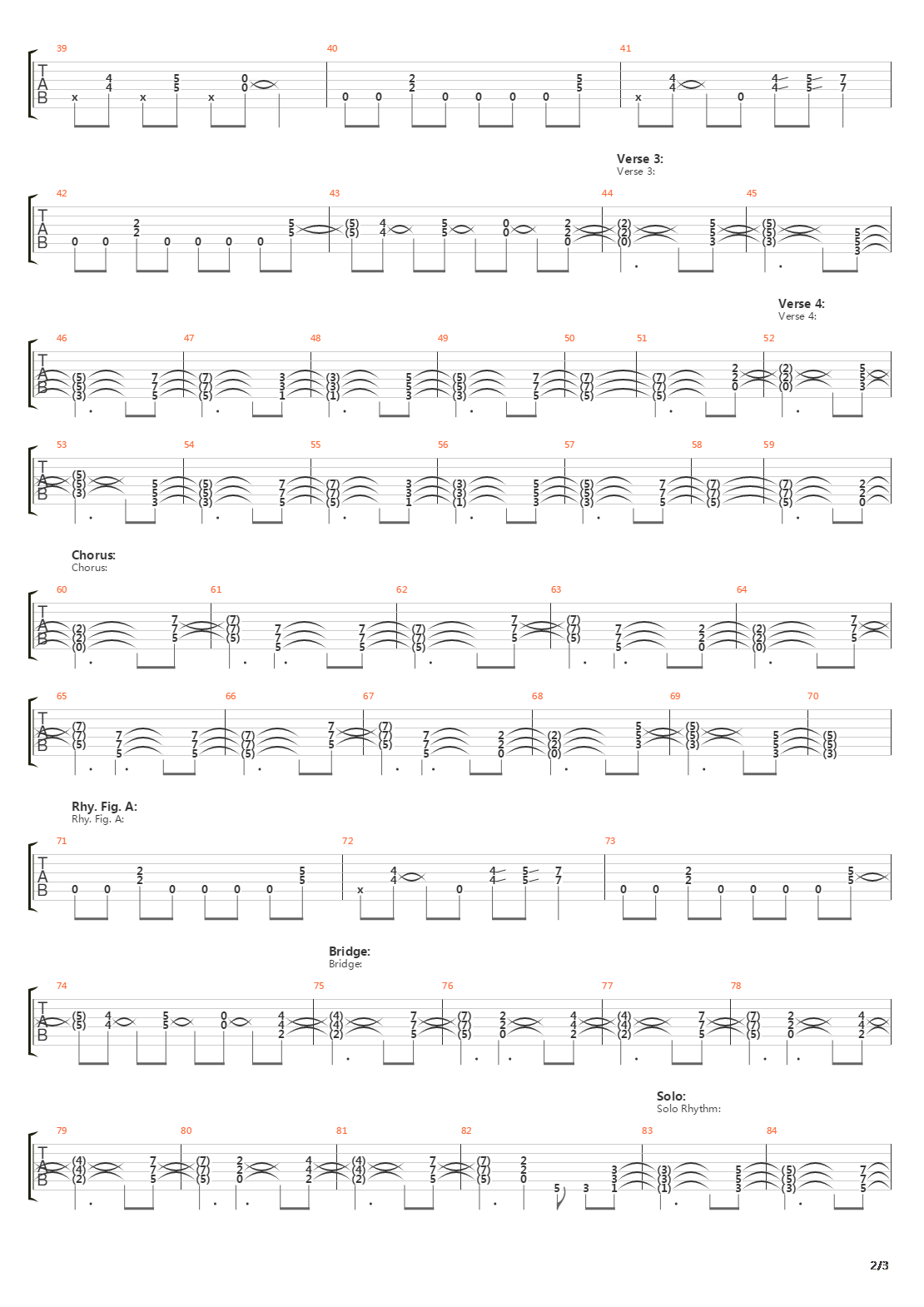 Heading Out To The Highway吉他谱