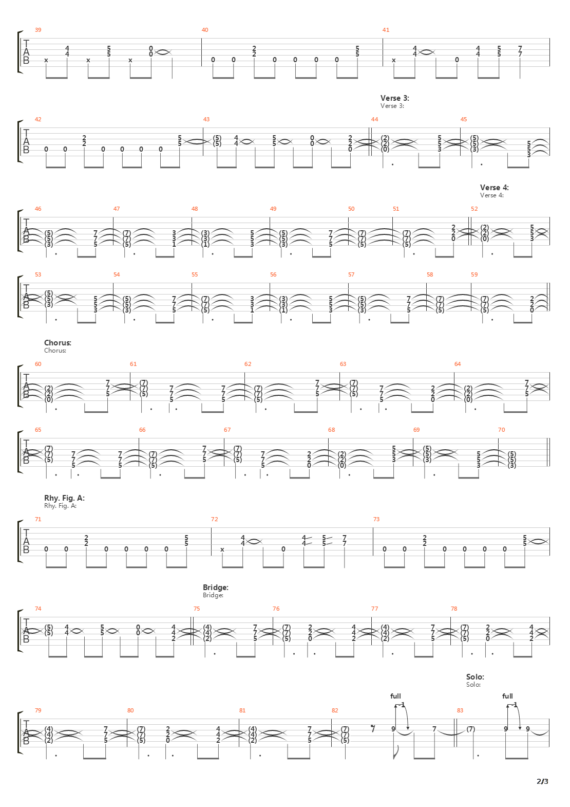 Heading Out To The Highway吉他谱