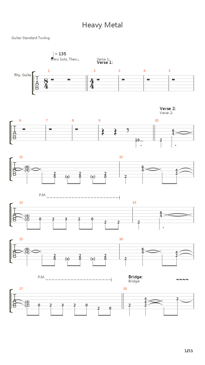 Heavy Metal吉他谱