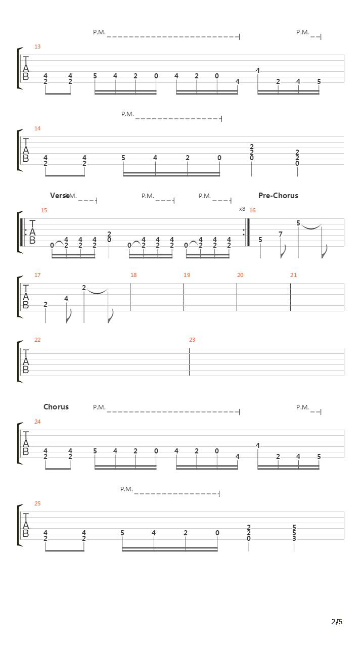 March of the Damned吉他谱