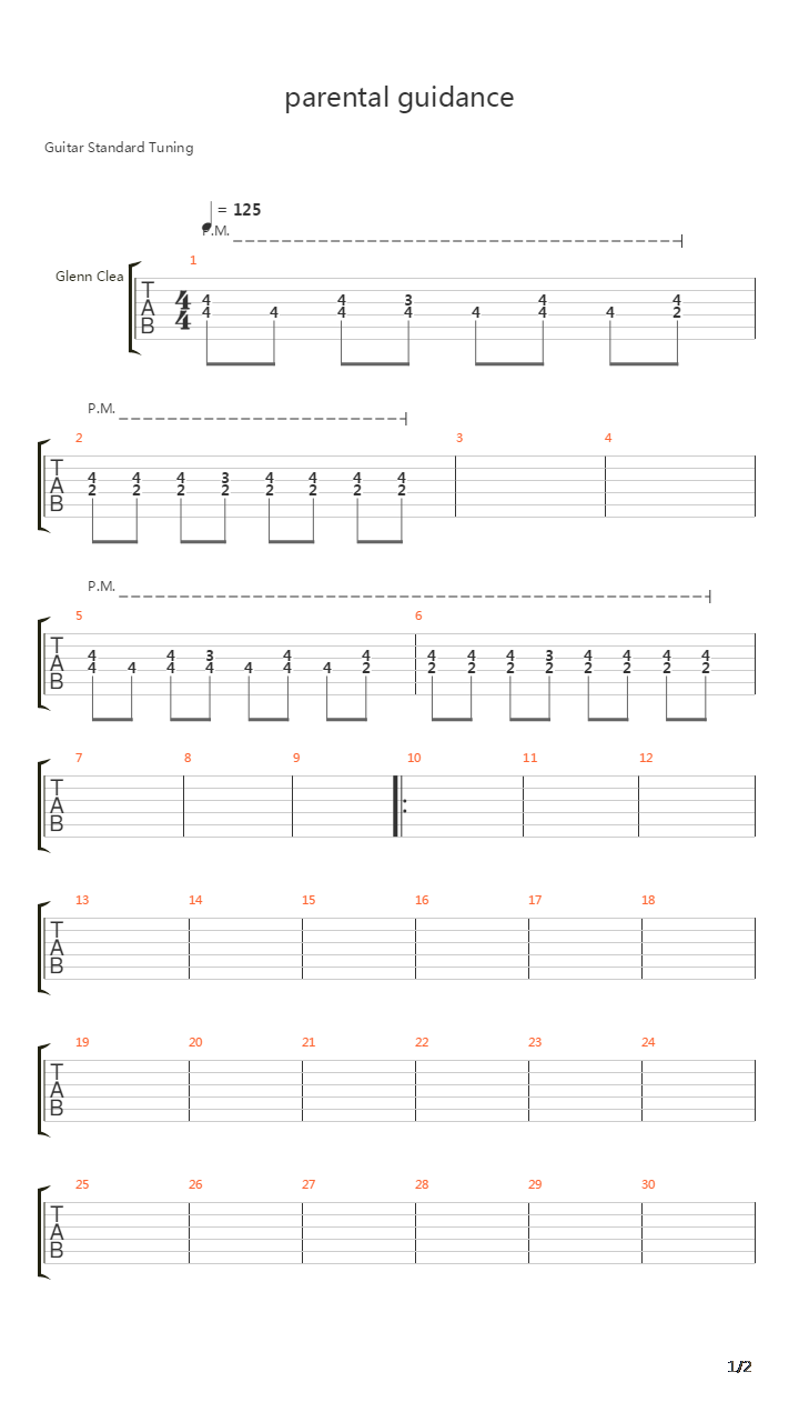 Parental Guidance吉他谱