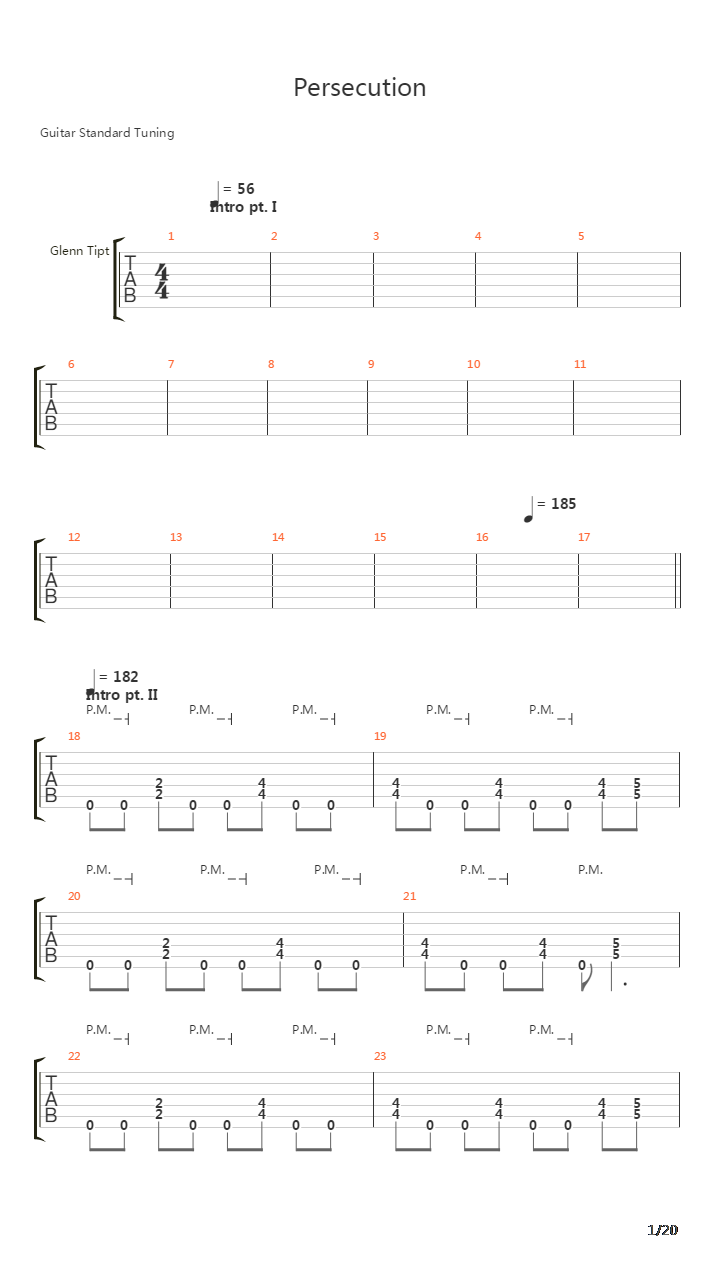 Persecution吉他谱