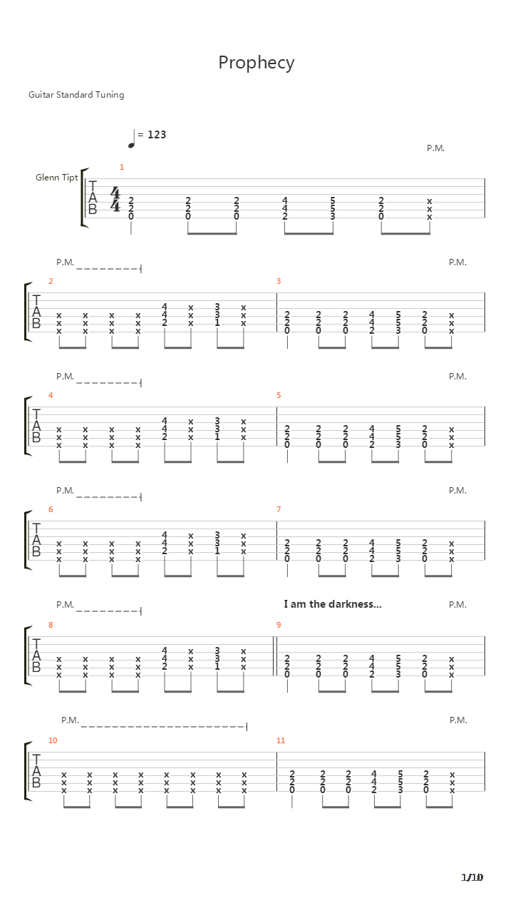 Prophecy吉他谱