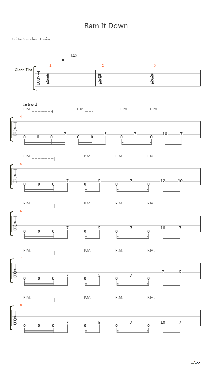 Ram It Down吉他谱