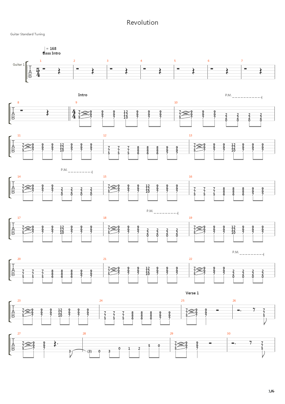 Revolution吉他谱