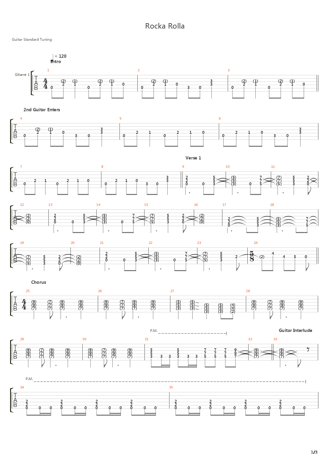 Rocka Rolla吉他谱