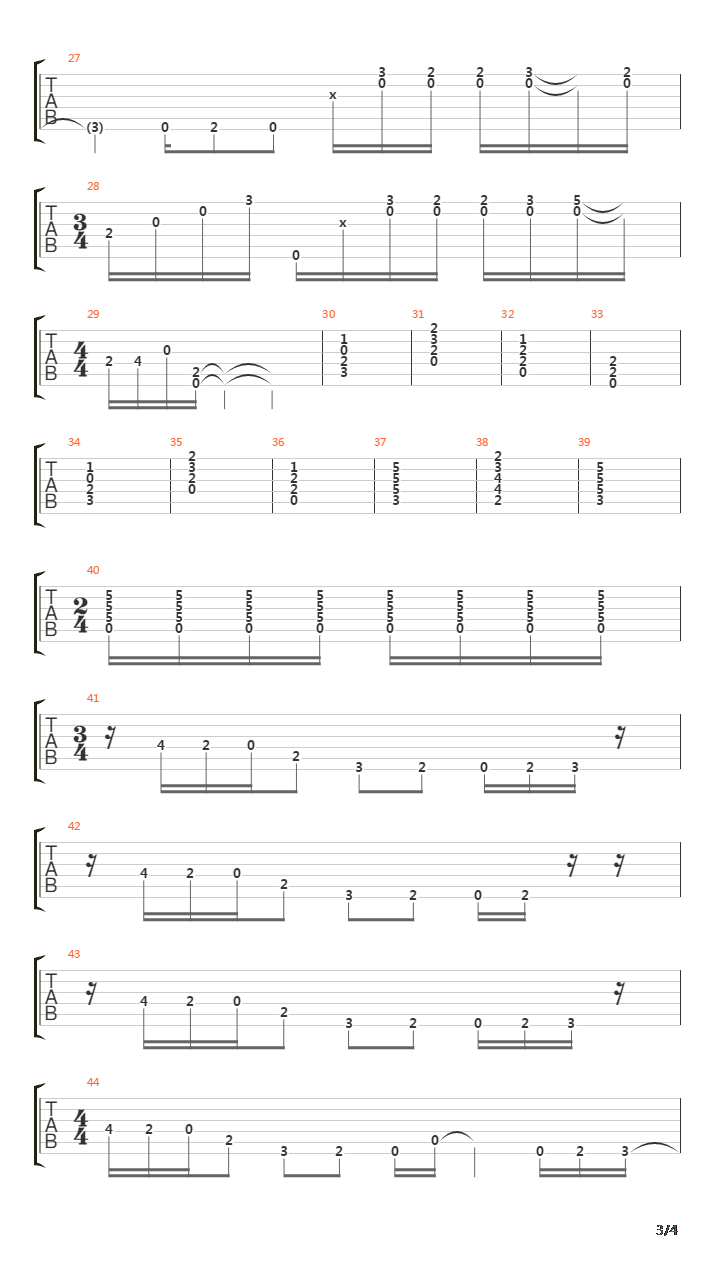 Run Of The Mill吉他谱