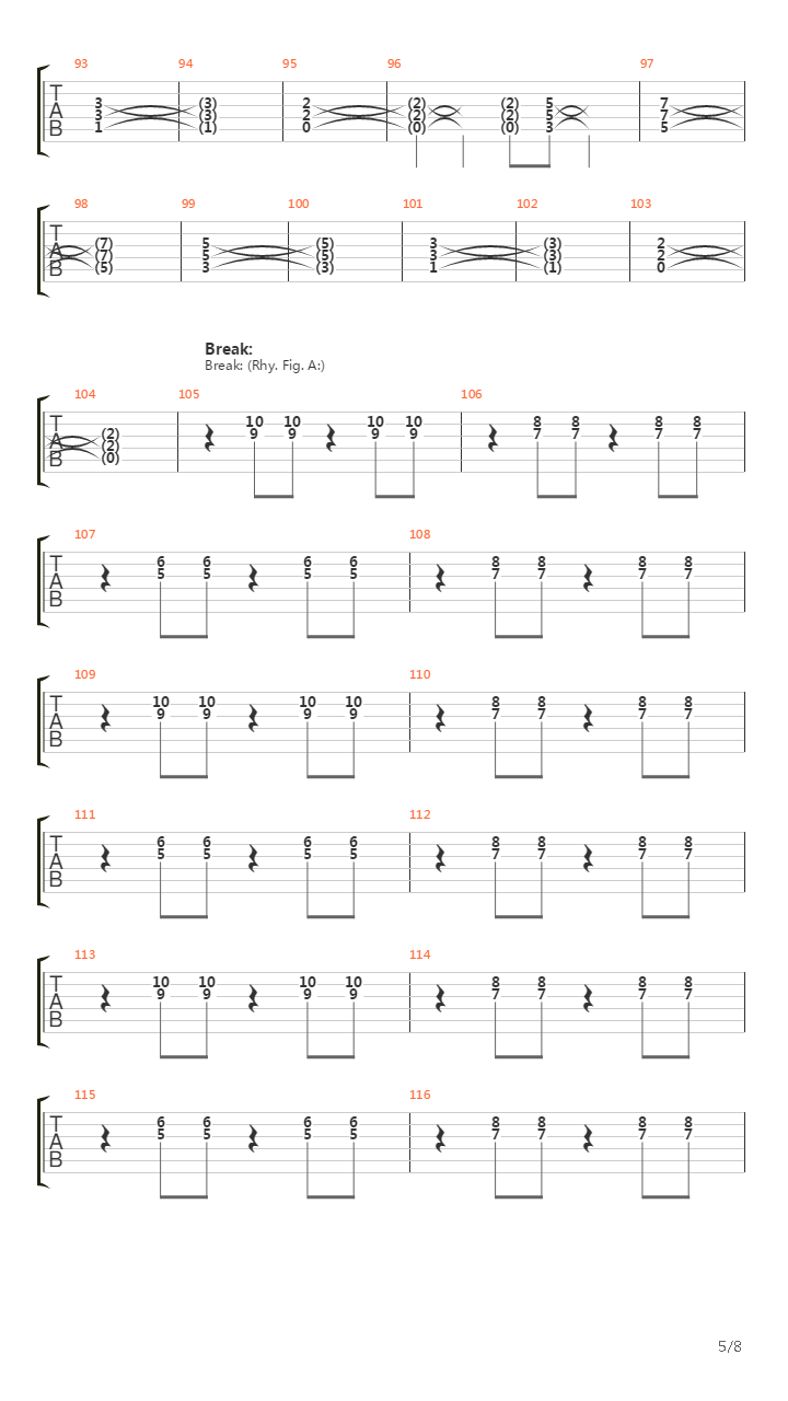 The Rage吉他谱