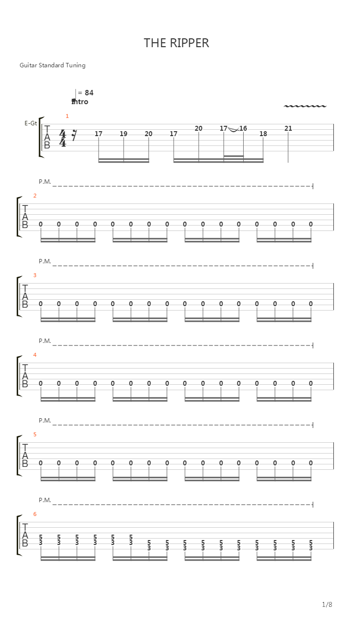 The Ripper吉他谱