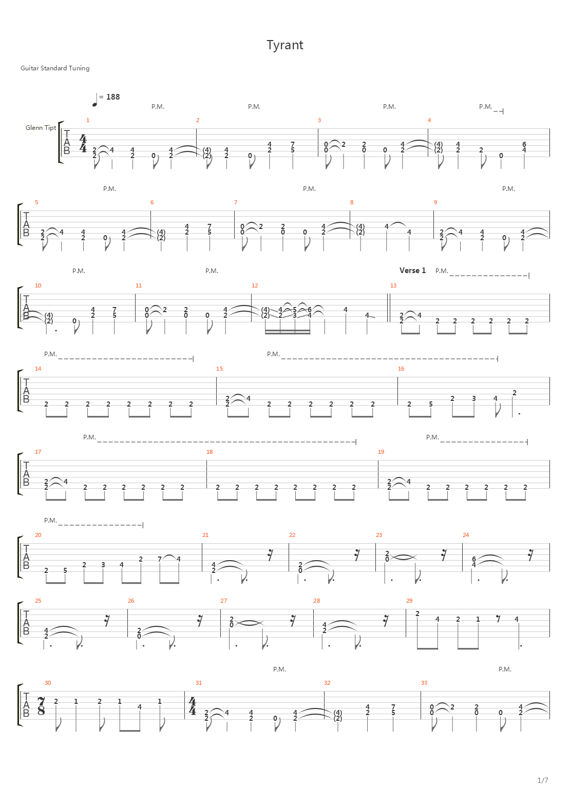 Tyrant吉他谱