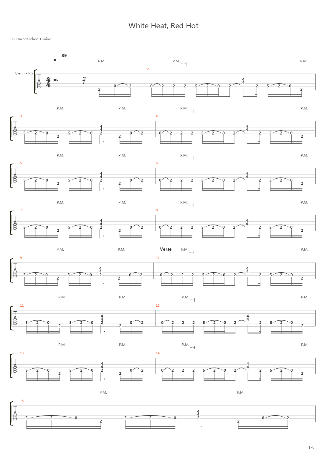 White Heat Red Hot吉他谱