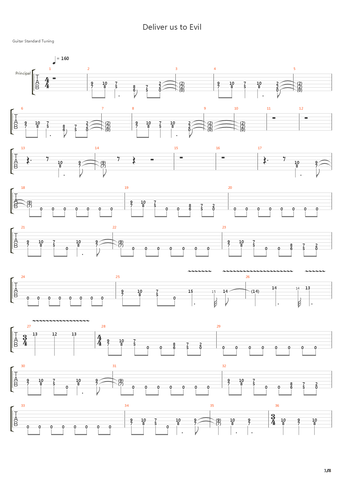 Deliver Us To Evil吉他谱