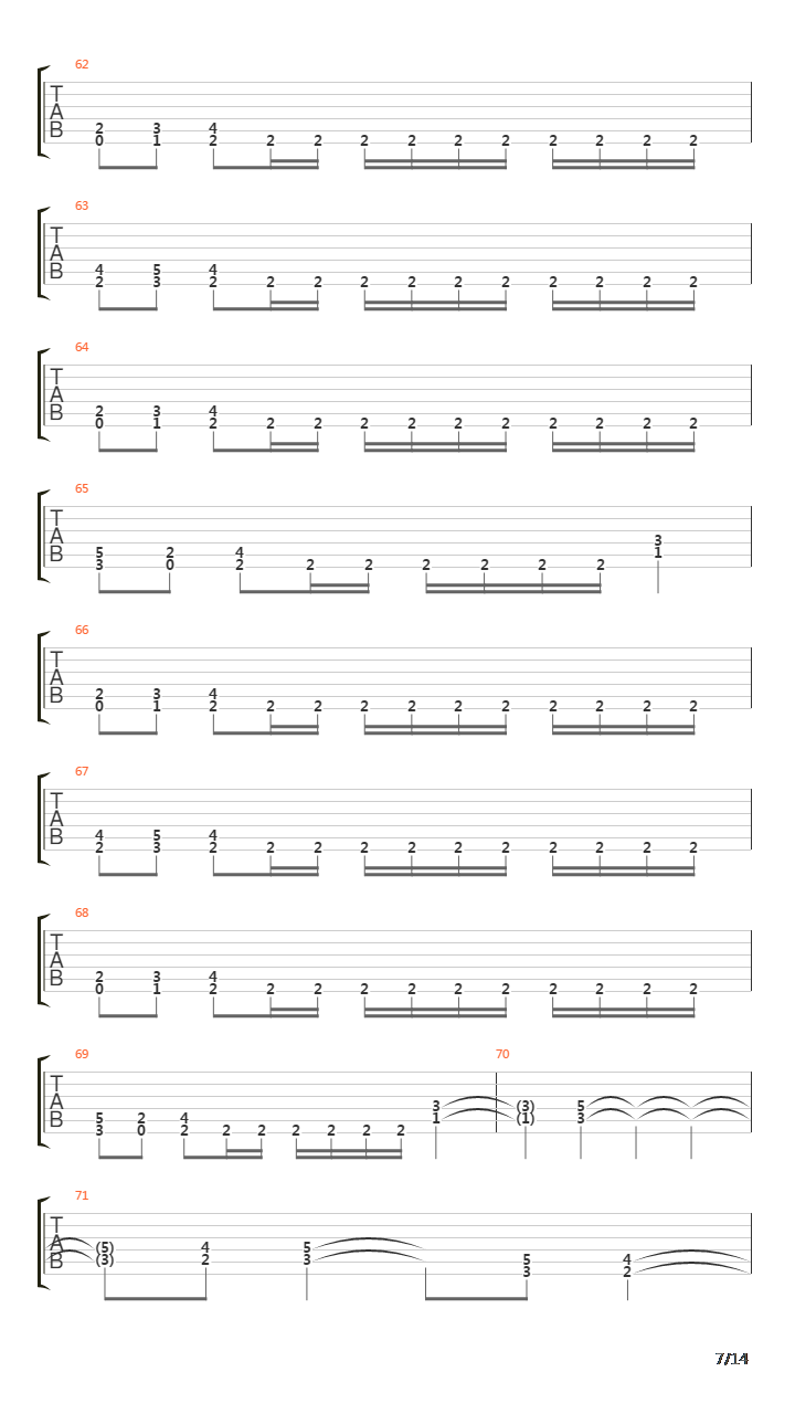 Exodus吉他谱