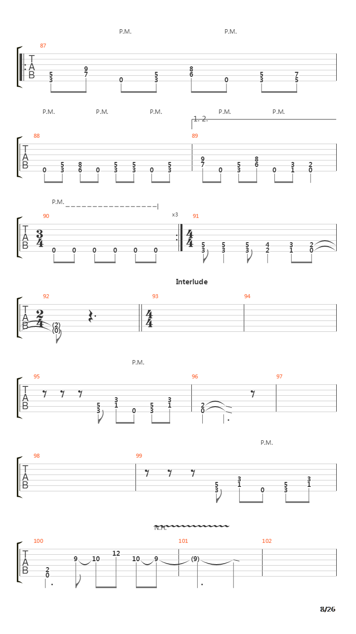 Funeral Hymn吉他谱