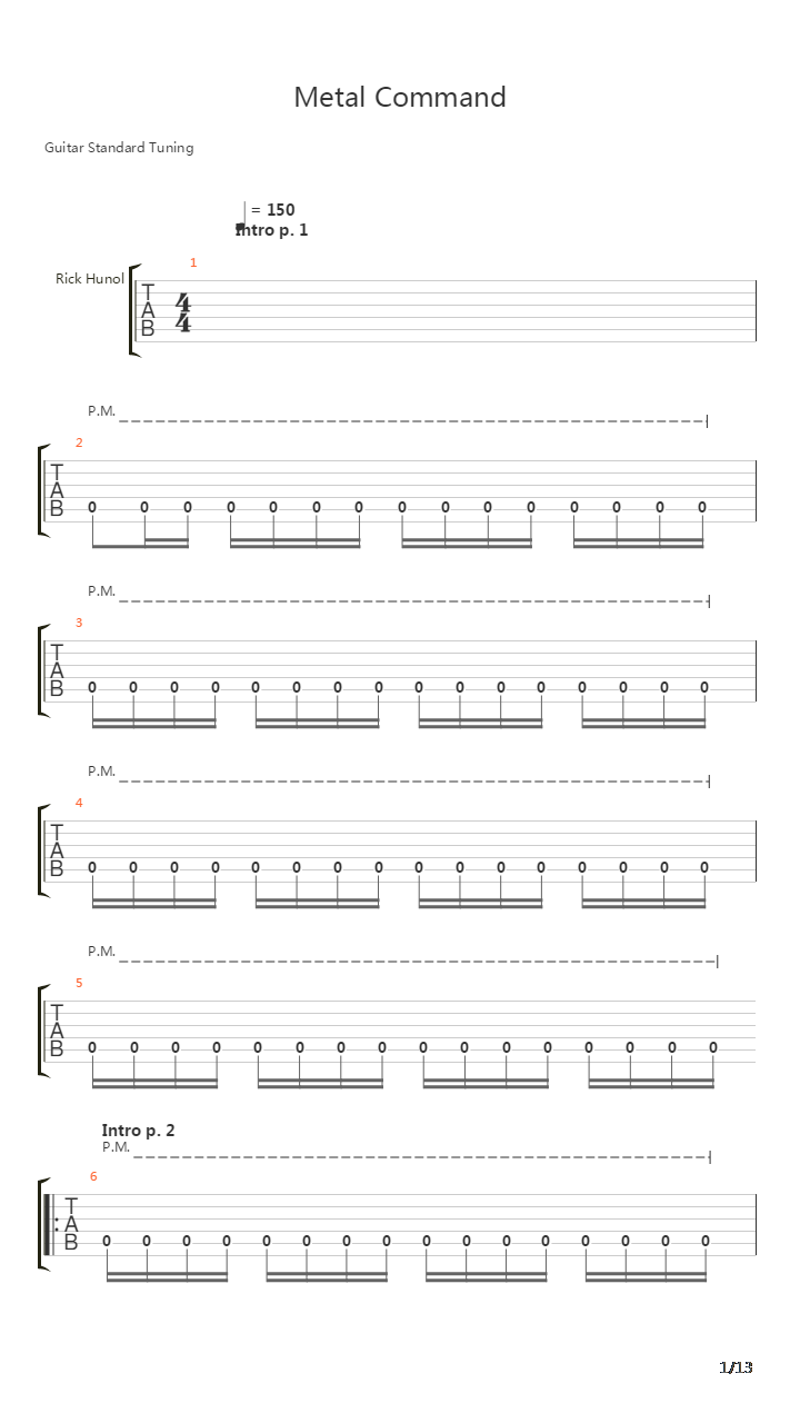 Metal Command吉他谱