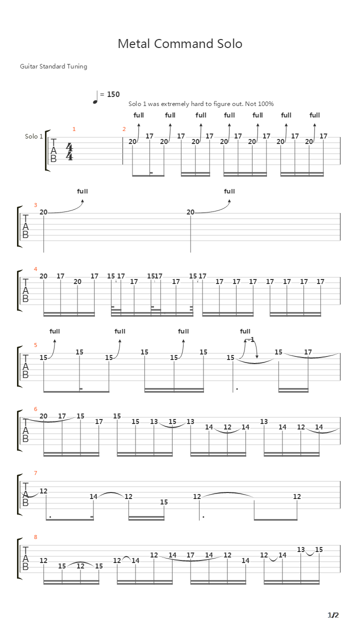 Metal Command吉他谱