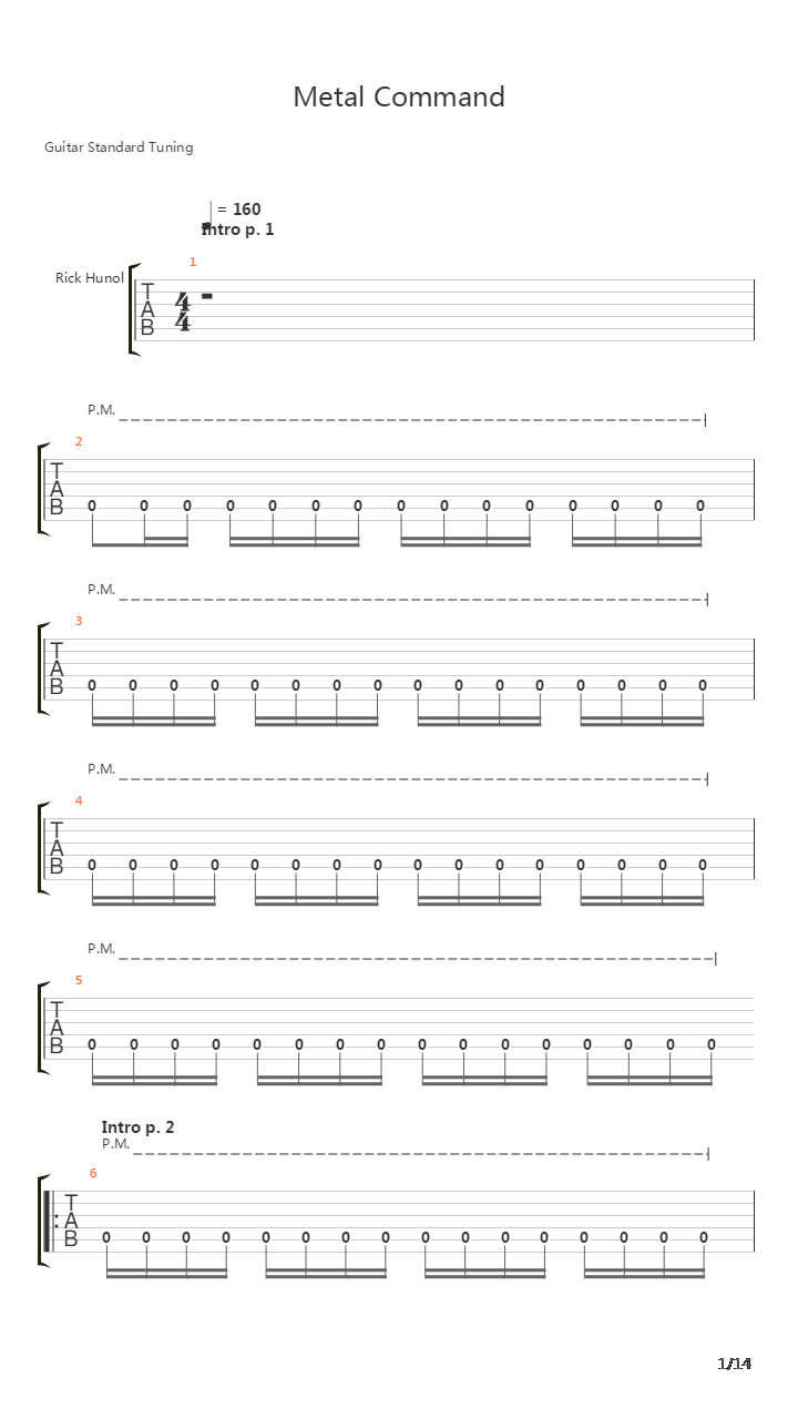 Metal Command吉他谱