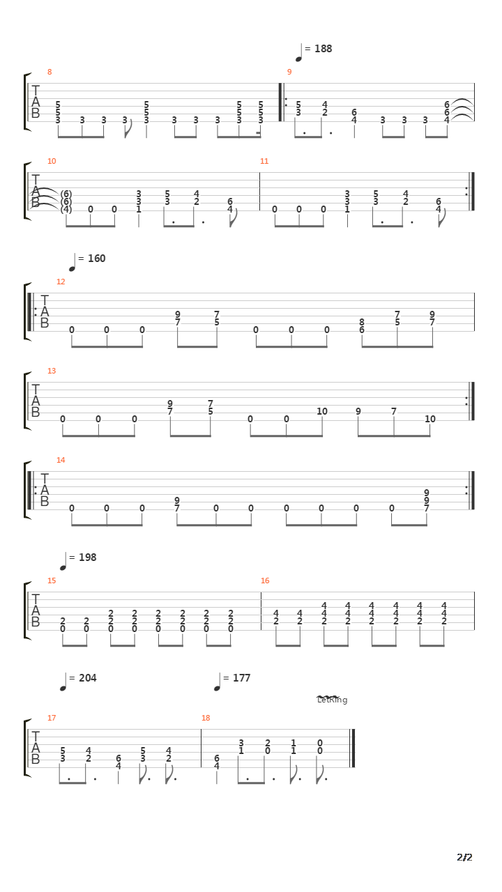 Pirahna吉他谱