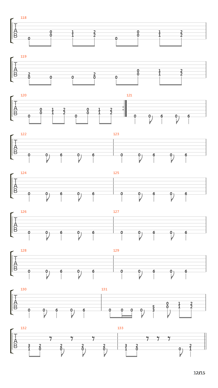 Tempo Of The Damned吉他谱