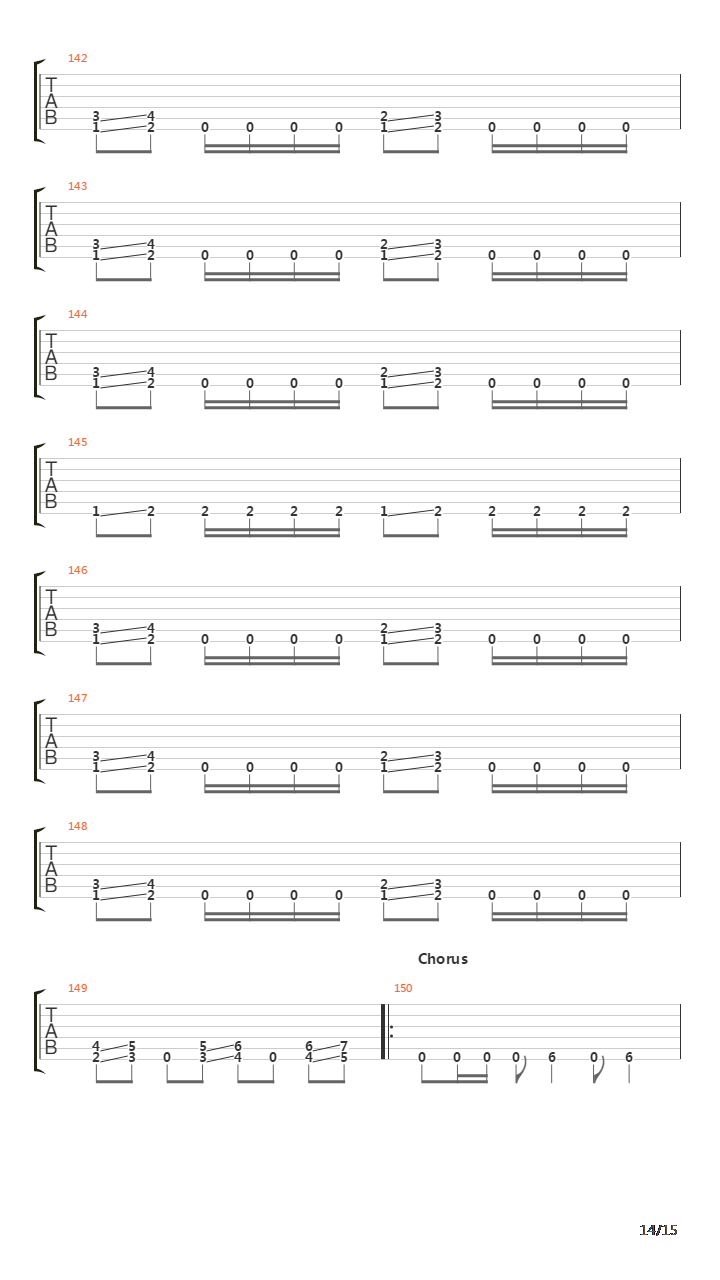 Tempo Of The Damned吉他谱