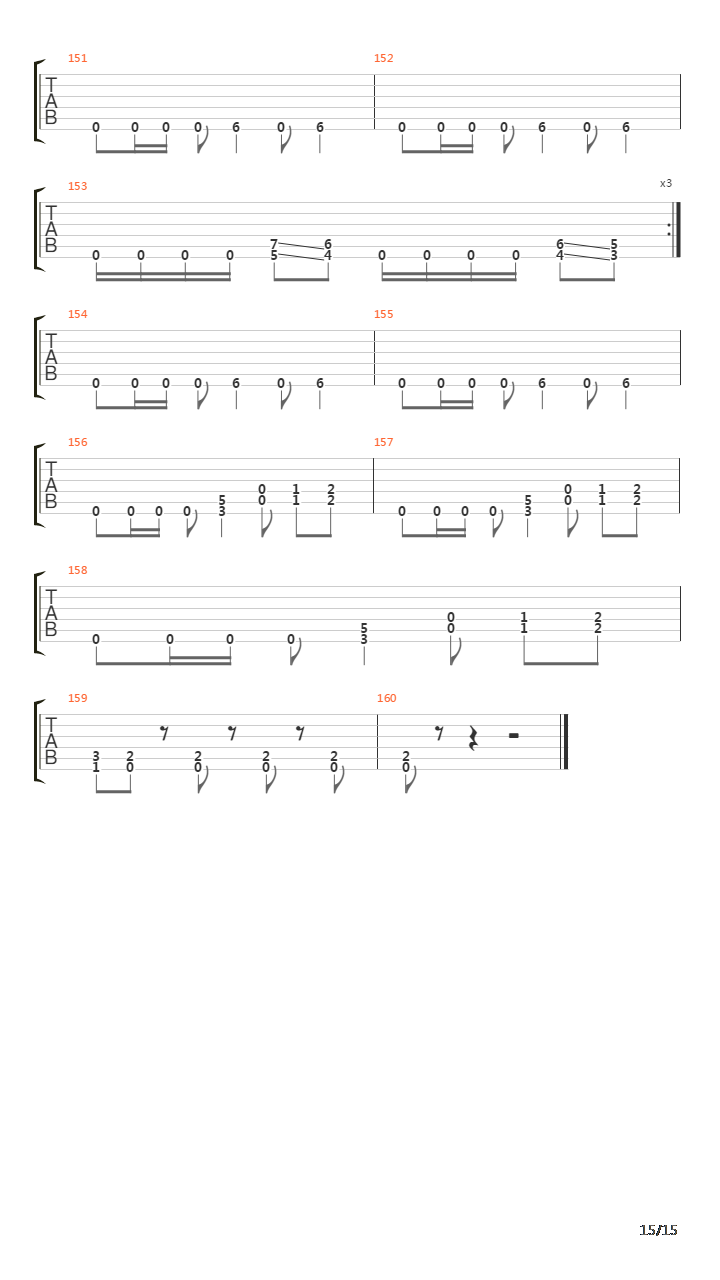 Tempo Of The Damned吉他谱