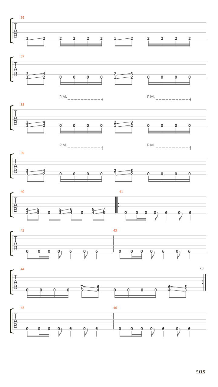 Tempo Of The Damned吉他谱