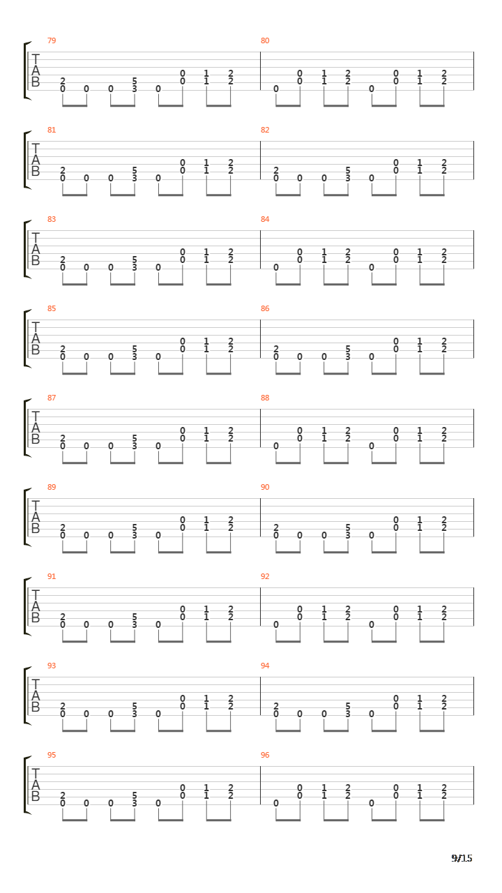 Tempo Of The Damned吉他谱