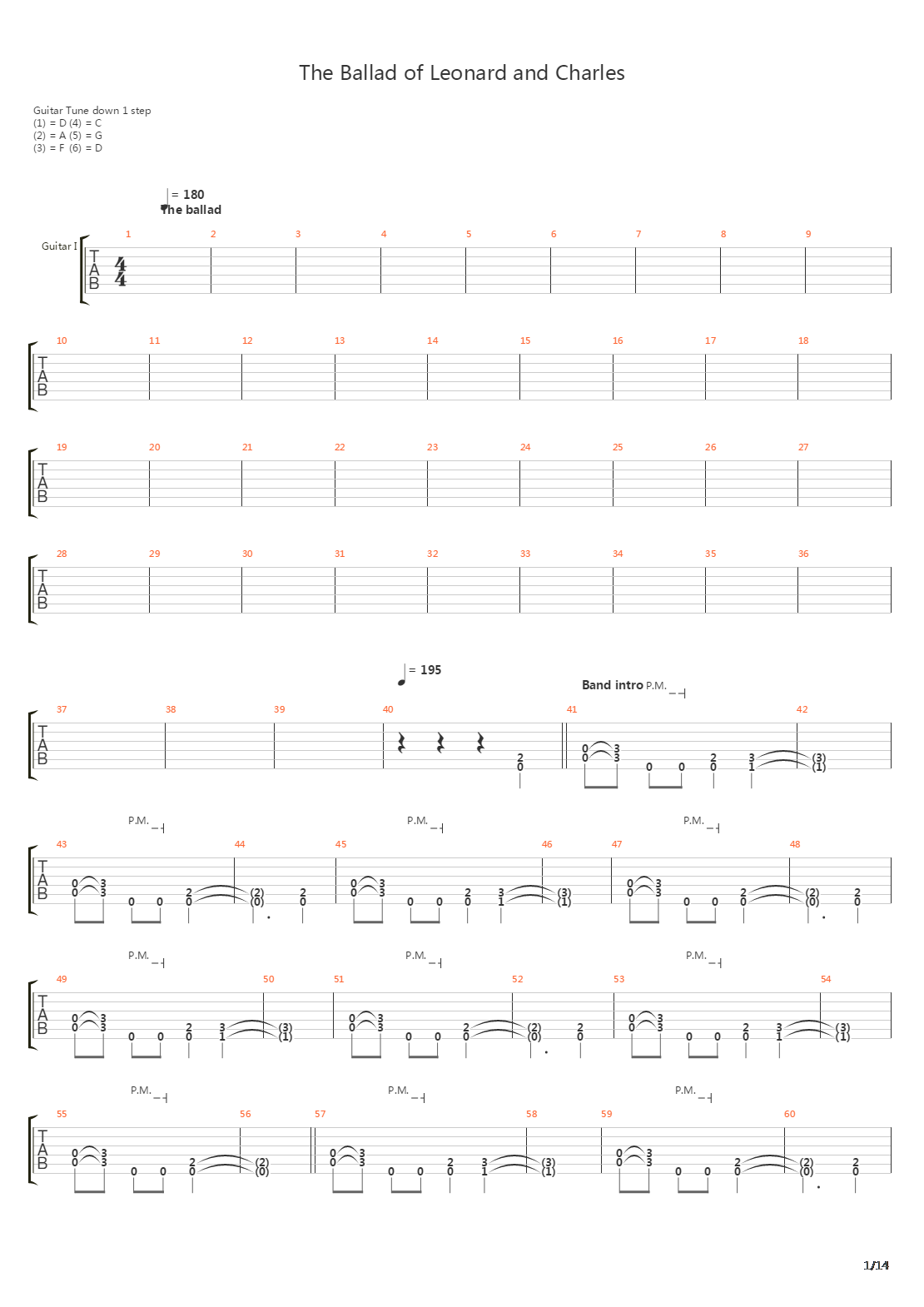 The Ballad Of Leonard And Charles吉他谱