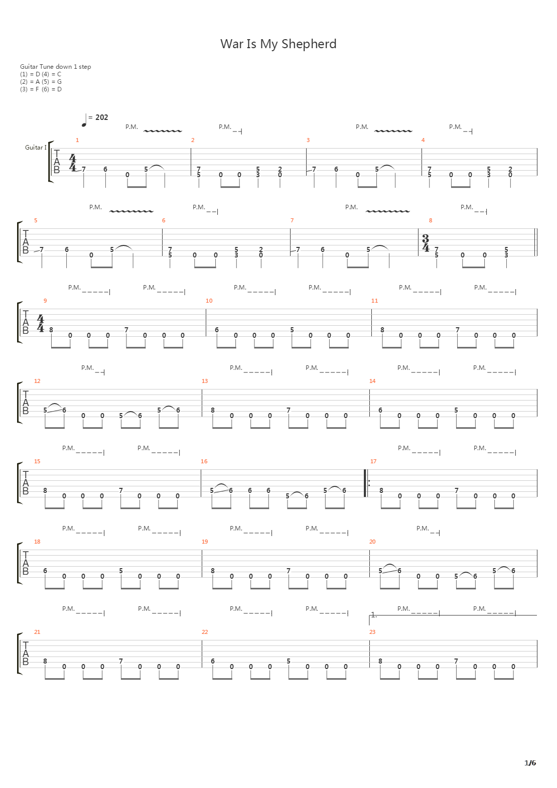 War Is My Shepherd吉他谱