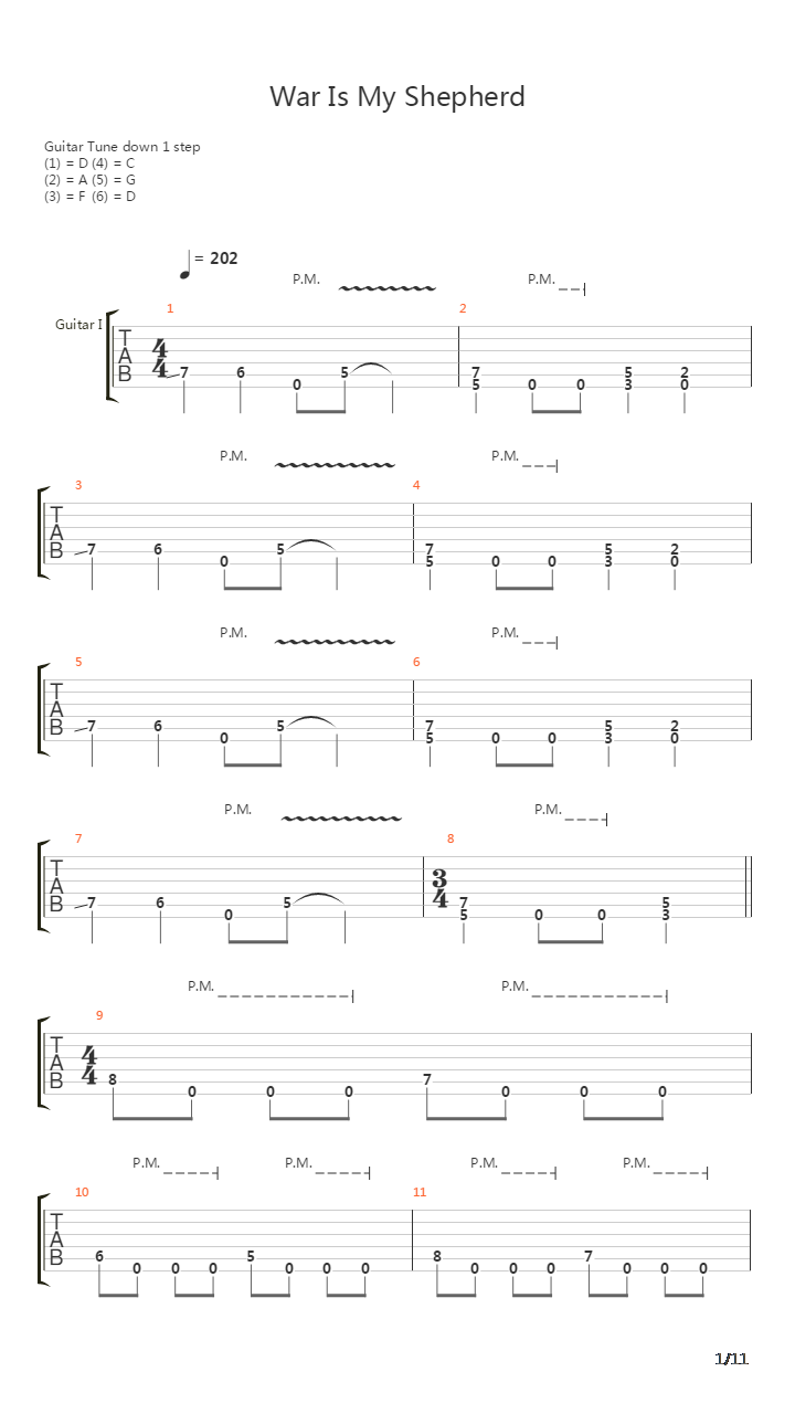 War Is My Shepherd吉他谱