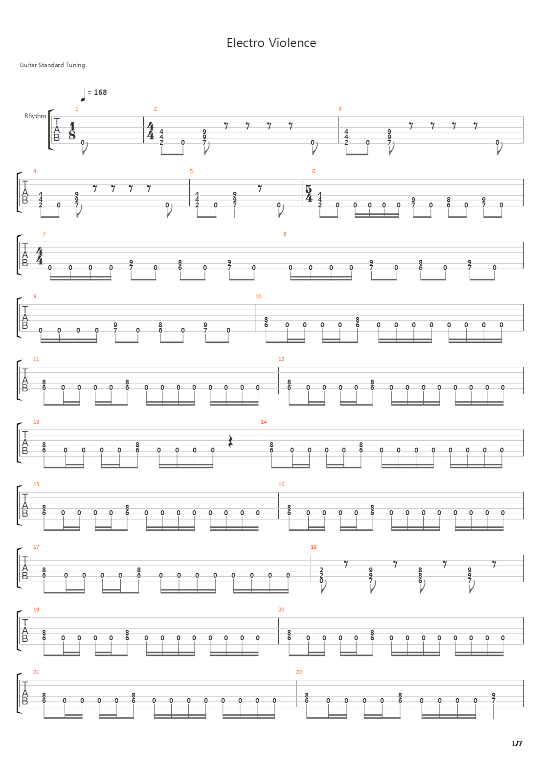 Electro Violence吉他谱