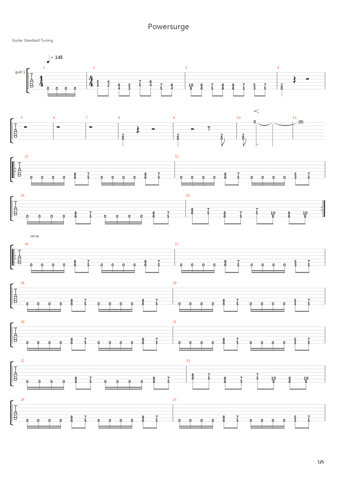 Powersurge吉他谱