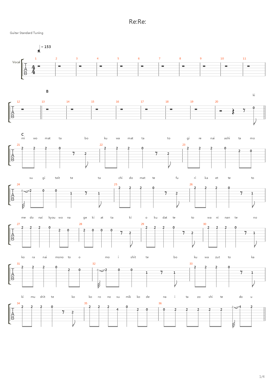 Re:Re:吉他谱