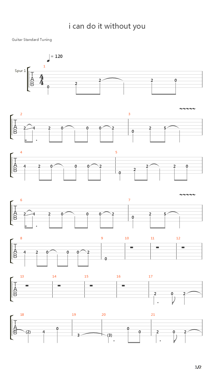 I Can Do It Without You吉他谱