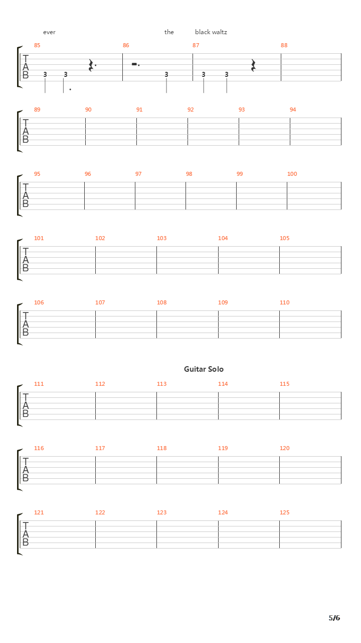 Black Waltz吉他谱
