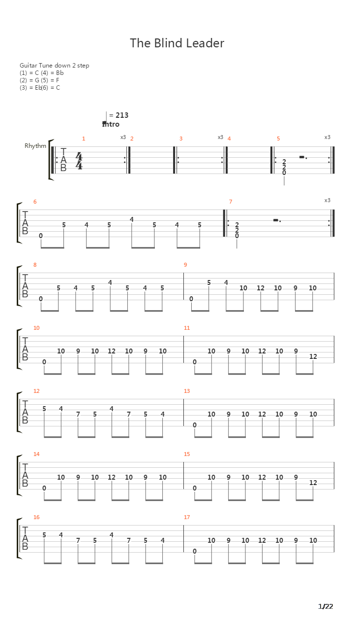 The Blind Leader吉他谱