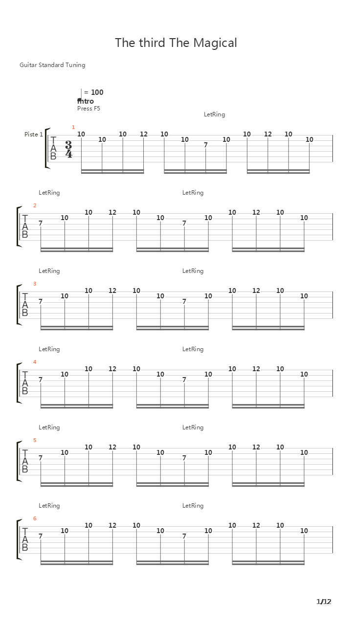 Third The Magical吉他谱