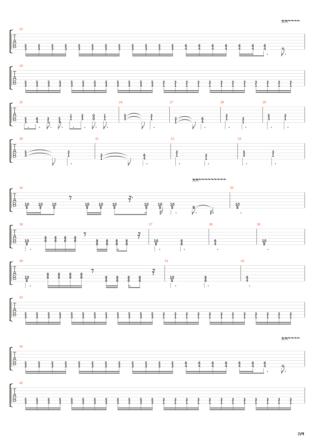 Across The Highlands吉他谱