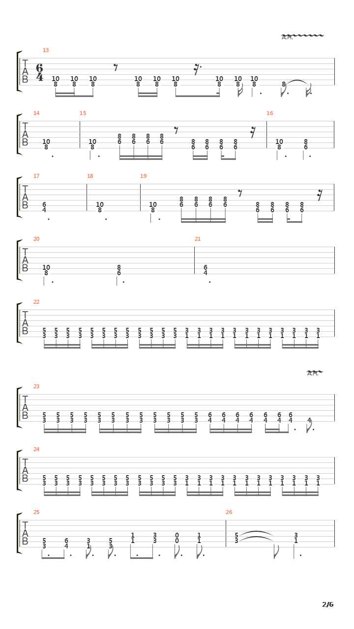 Across The Highlands吉他谱