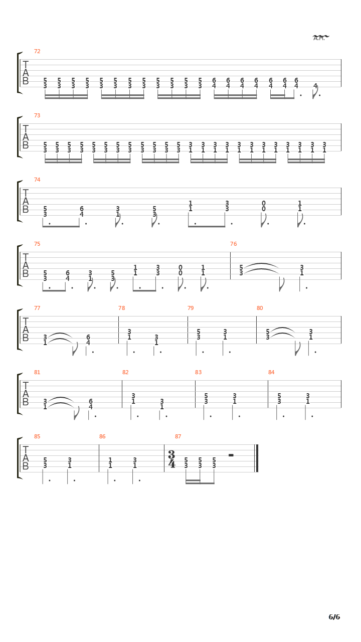 Across The Highlands吉他谱