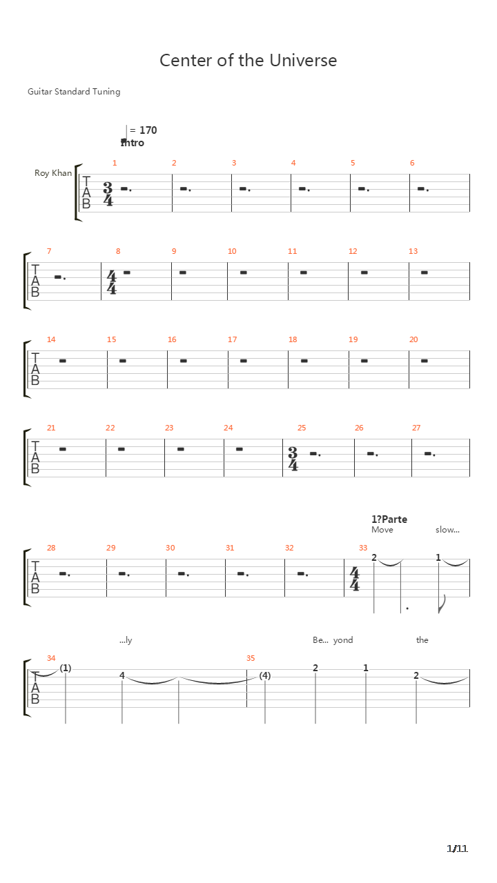 Center Of The Universe吉他谱